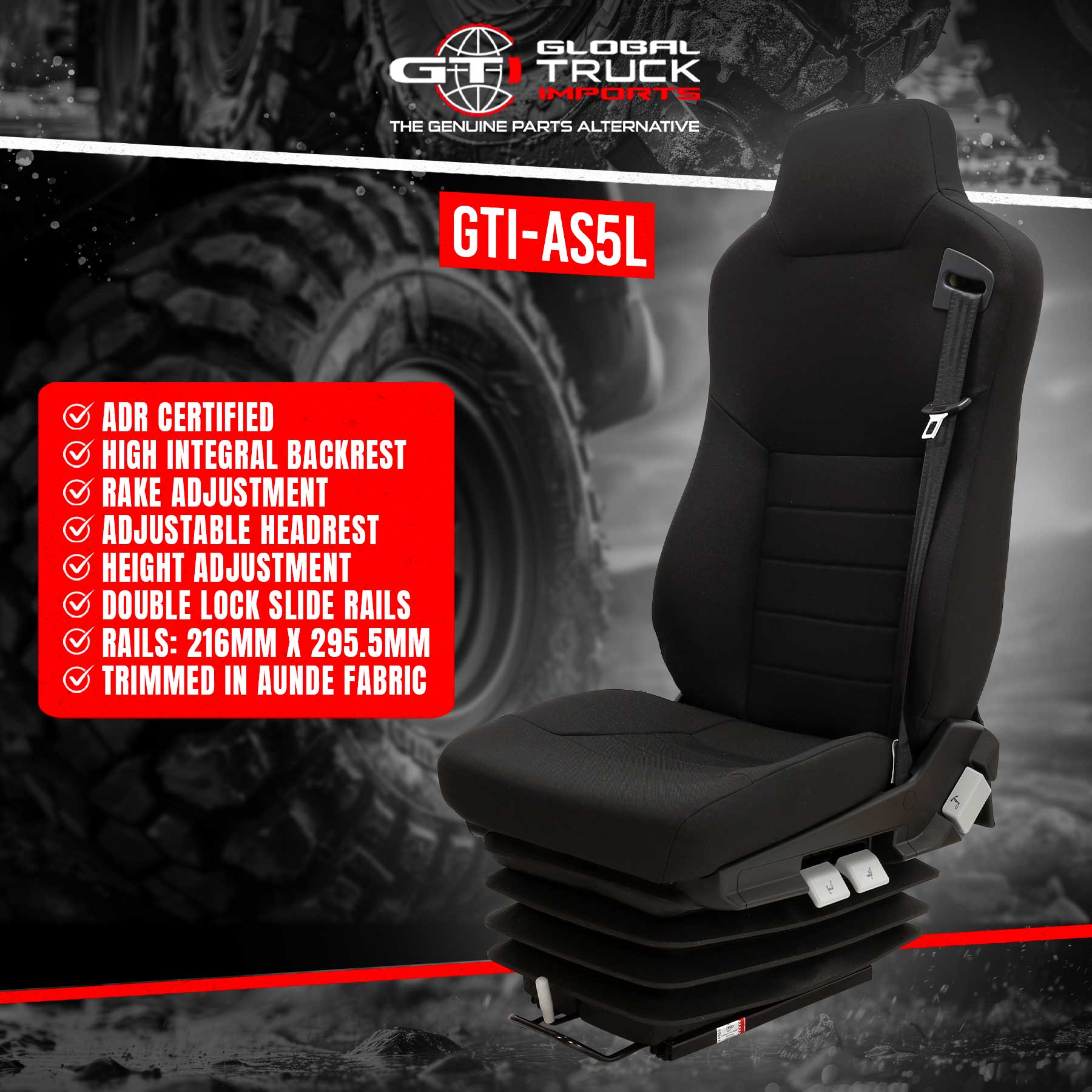 Premium Air Suspension Seat Features
